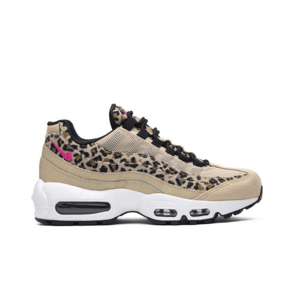 Nike Women's Air Max 95 Premium Leopard Print Sneakers Sz 10.5 - Tan and Black